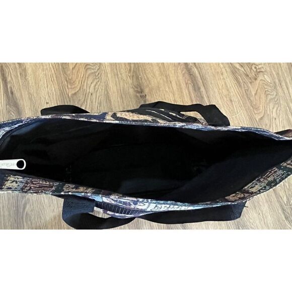 Vintage Faithful Companion Dog Print Tapestry Tote Bag Shoulder Scottish Terrier - Picture 4 of 5